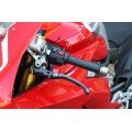 CNC Racing Carbon Fiber / Billet RACE Folding Adjustable Clutch Lever for Aprilia, Ducati, and MV Agusta F4 RR/RC - 190mm